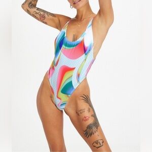 Fabletics Low Back One-Piece Swimsuit medium nwt